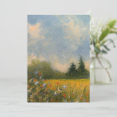 Country Landscape Impressionist Painting Summer サンキューカード (スタンド正面)