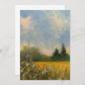 Country Landscape Impressionist Painting Summer サンキューカード (正面/裏面)