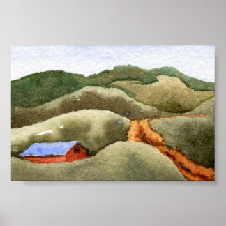 Country Landscape Mini-Poster ポスター