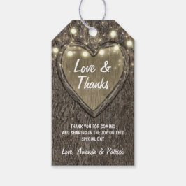 Country Lights 素朴 Oak Tree'結婚 S Thank You ギフトタグ