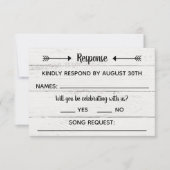 Country Love Western Response素朴カード 出欠カード (正面)