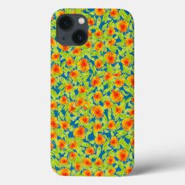 Country Marigolds on Blue Case-Mate iPadケース iPhone 13ケース