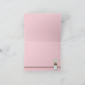 Country Mason Jarストライプ付きピンク色の サンキューカード (内部)