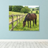 Country Meadow Horse キャンバスプリント (インサイチュ (ウッドフロア))
