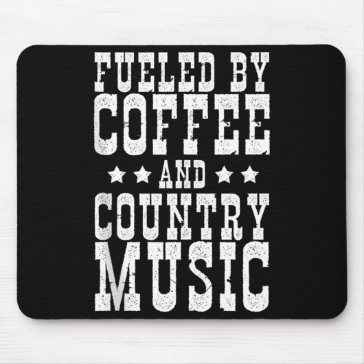 Country Music &amp; Coffee - Funny Quote Western M マウスパッド (正面)