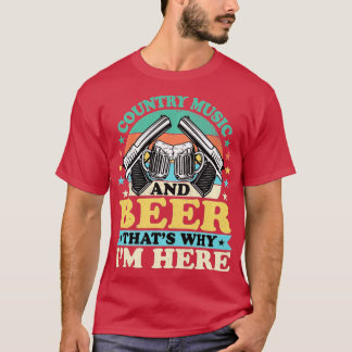 Country Music And Beer That I's Hereヴィンテージ Tシャツ