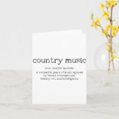 Country Music Definition Funny Saying Musician Gif カード (黄色い花)
