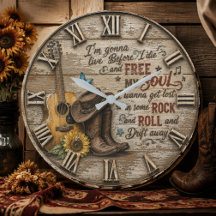 Country Music Rustic Guitar & Cowboy Boots