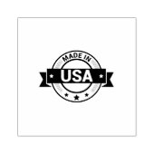 Country Name MADE IN USA Text Jet Black Ink Export ラバースタンプ (インプリント)