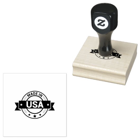 Country Name MADE IN USA Text Jet Black Ink Export ラバースタンプ (押印)