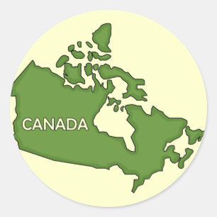Country of Canadaスタンプ ラウンドシール