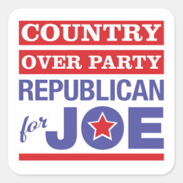 Country Overパーティー/共和党Joeバイデン氏 スクエアシール