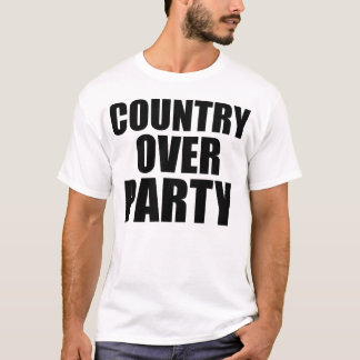 Country Overパーティー(黒い文字) Tシャツ