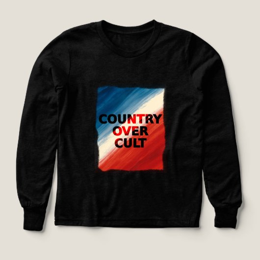 Country Over Cult – Patriotic Paint Streaks (デザイン正面)