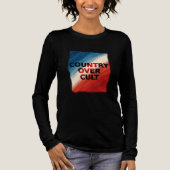 Country Over Cult – Patriotic Paint Streaks トライブレンドＴシャツ (正面)