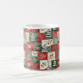 Country patchwork christmas pattern コーヒーマグカップ (中央)
