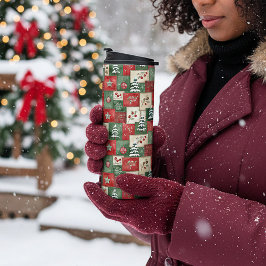 Country patchwork christmas pattern タンブラー