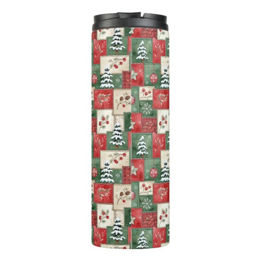 Country patchwork christmas pattern タンブラー (裏面)