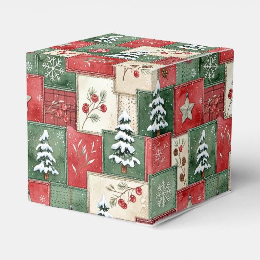 Country patchwork christmas pattern フェイバーボックス (裏面サイド)