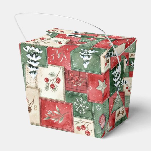 Country patchwork christmas pattern フェイバーボックス (裏面サイド)