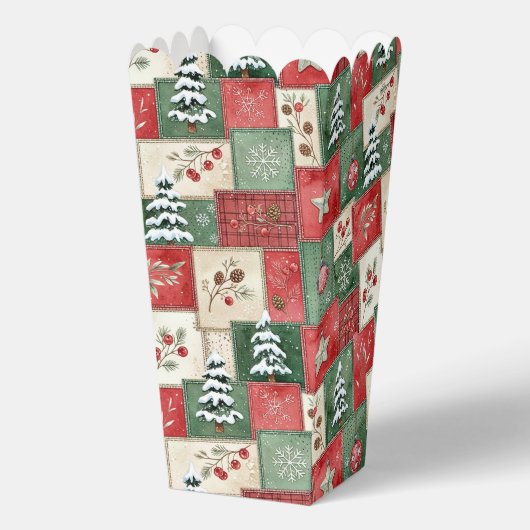 Country patchwork christmas pattern フェイバーボックス (正面)