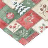 Country patchwork christmas pattern ミディアムテーブルランナー (コーナー)