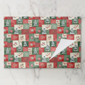 Country patchwork christmas pattern placemat ペーパーパッド (折り畳み)