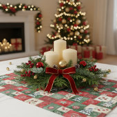 Country patchwork christmas pattern placemat ペーパーパッド