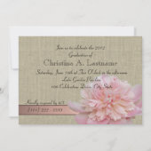 Country Peony Graduateの写真 招待状 (裏面)