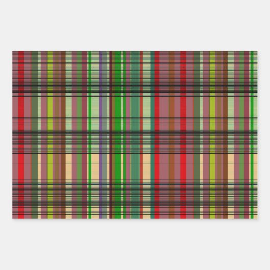 Country plaid Style 1 ラッピングペーパーシート (正面)