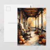 Country Porch in Autumn Postcard ポストカード (正面/裏面)