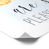 Country Pumpkin Fall Baby Shower Favors Sign ポスター (角)