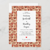 Country Quilt Patchwork Cute Custom Photo Wedding 招待状 (正面/裏面)