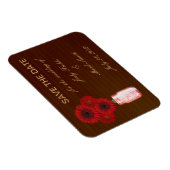 Country Red 素朴 Mason Jar日付磁石を保存 マグネット (右側)