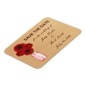 Country Red 素朴 Mason Jar日付磁石を保存 マグネット (左側)