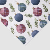 Country Red Blue Ornaments Christmas 薄葉紙 (詳細)