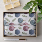 Country Red Blue Ornaments Christmas 薄葉紙 (ギフト)