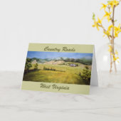 Country Roadsグリーティングカード カード (黄色い花)