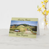 Country Roads Greeting Card カード (黄色い花)