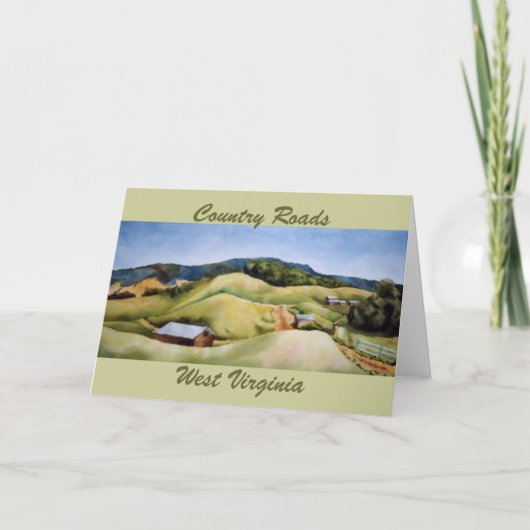 Country Roads Greeting Card カード (正面)