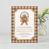 Country Rustic Thanksgiving Dinner Invitation 招待状 (スタンド正面)