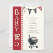 country simple baby q Baby Shower Invite 招待状 (正面)