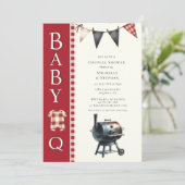 country simple baby q Baby Shower Invite 招待状 (スタンド正面)