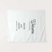 Country Style Welcome To Our Wedding Fabric Sign  タペストリー (正面(横))