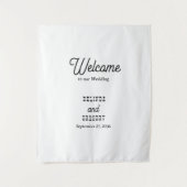 Country Style Welcome To Our Wedding Fabric Sign  タペストリー (正面)