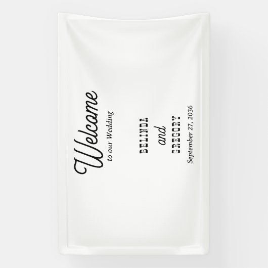 Country Style Welcome To Our Wedding Hanging 横断幕 (縦)