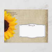 Country Sunflower素朴 Save the Date Postcard 案内ポストカード (裏面)