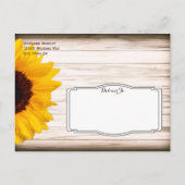 Country Sunflower素朴 Save the Date Postcard 案内ポストカード (裏面)