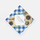 Country Sunflower 素朴 and Blue Gingham I Do BBQ スタンダードランチョンナプキン (角)