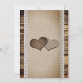 Country Sunflower Barn Wood String Lights Wedding 招待状 (裏面)